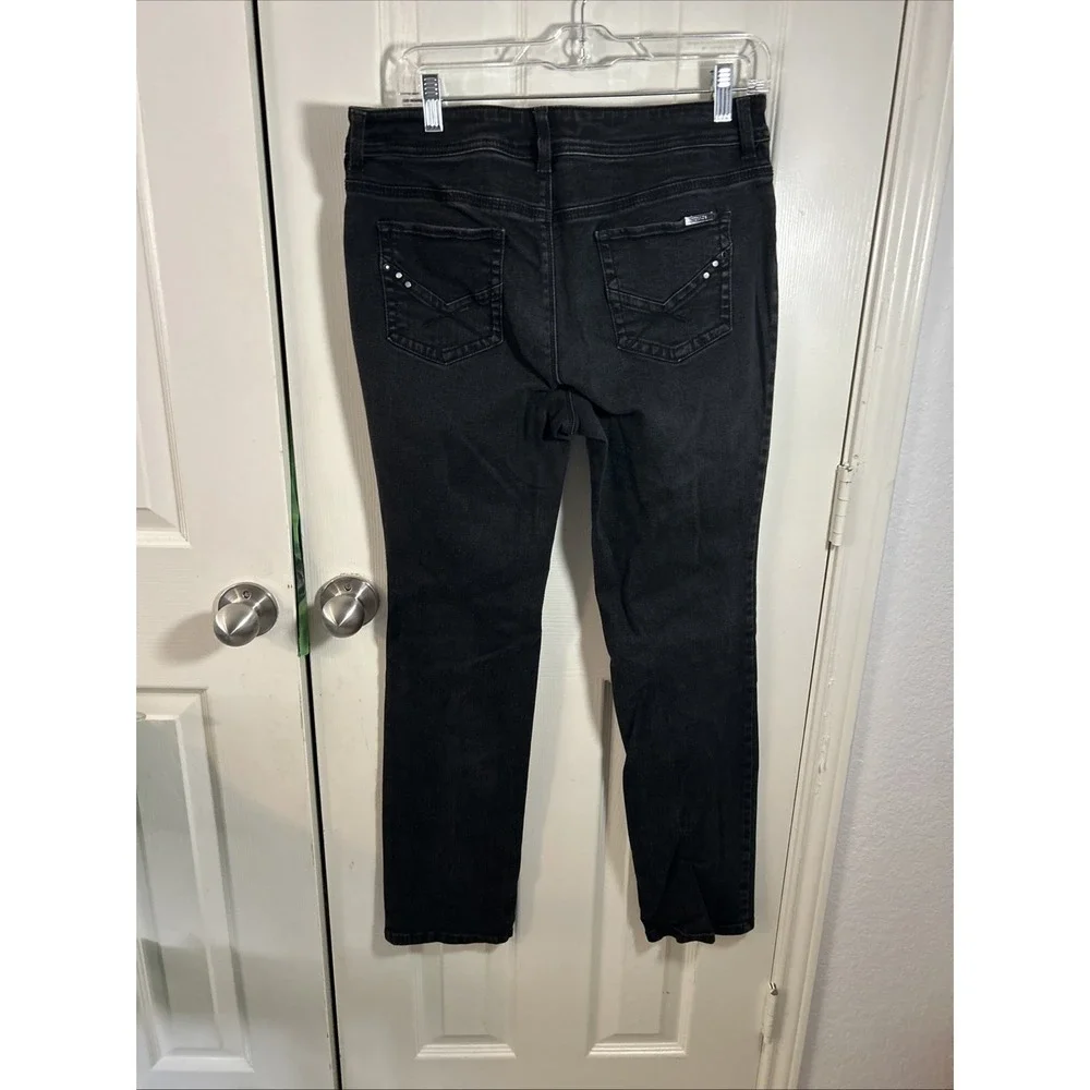 Chicos Womens So‎ Slimming Slim Leg Ankle Jeans Black Size 1.5 (10)